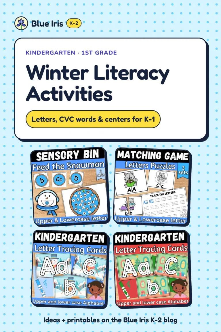 Winter Literacy Activities for Kindergarten and 1st Grade