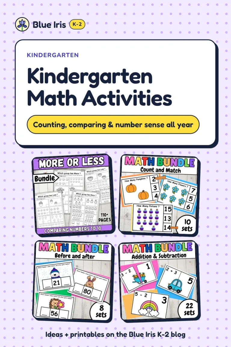 Kindergarten Math Activities for Counting, Comparing and Number Sense