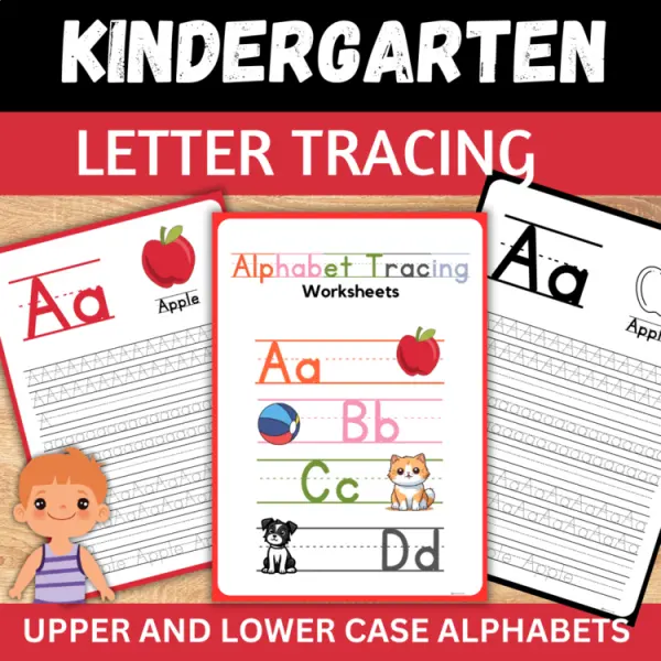 Cover of Alphabet Tracing Morning worksheet for handwriting and Letter writing practice