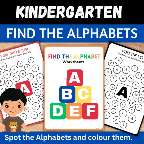 Cover of I spy letters: alphabet recognition and Coloring worksheet for Kindergarten