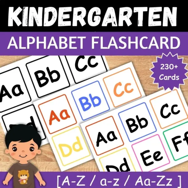 Cover of upper and lower case alphabet cards | letter Recognition assessment flashcards