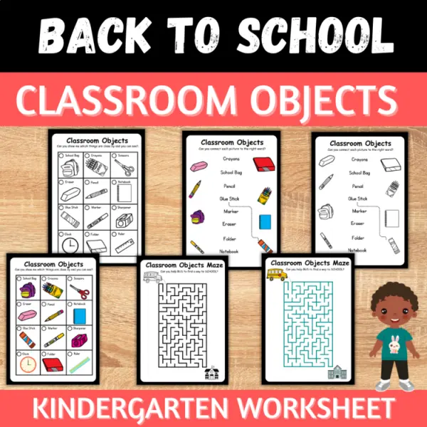 Cover of Back To School First Week Activities For Kindergarten and PreK.