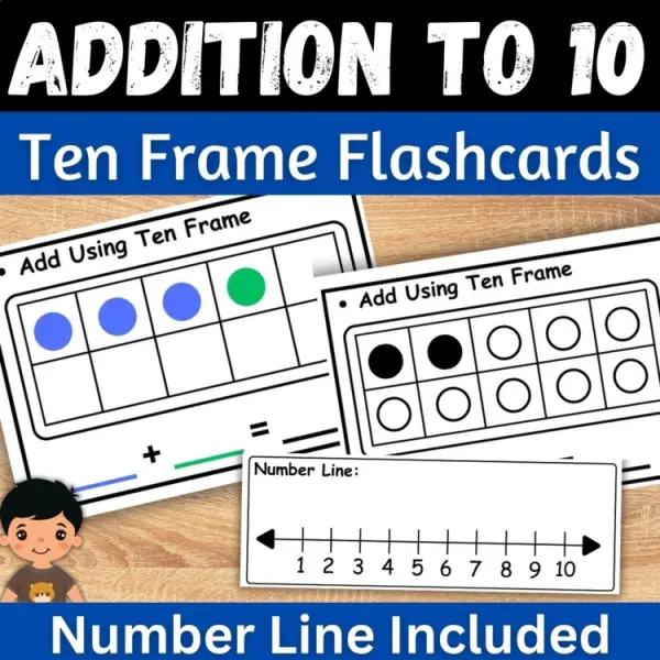 Cover of Dot day Math Addition to 10 with Ten frame task cards for kindergarten Games