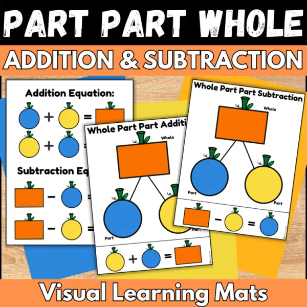 Cover of Fall Pumpkin Part Part whole Mats: addition and subtraction Number Bond activity