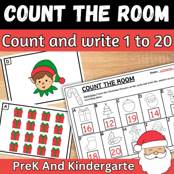 Cover of Christmas Count the room and write How many Numbers to 20 for Kindergarten