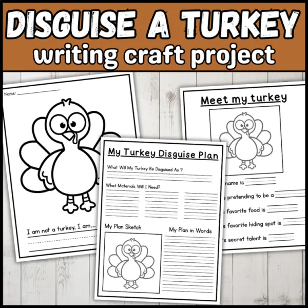 Cover of Turkey in Disguise Bulletin Board: Disguise a Turkey Thanksgiving Craft Activity