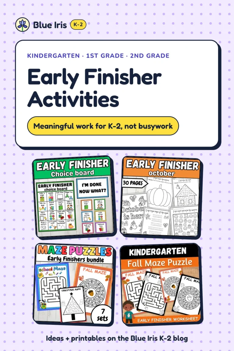 Early Finisher Activities for Kids That Aren’t Busywork